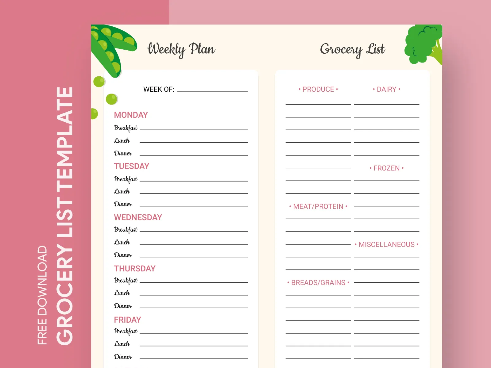 Plan Meals and Use a Weekly Grocery List